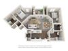 Two BedroomFloor Plan Apts For Rent Luxe at 1300 Apartments l Waco, TX 76760